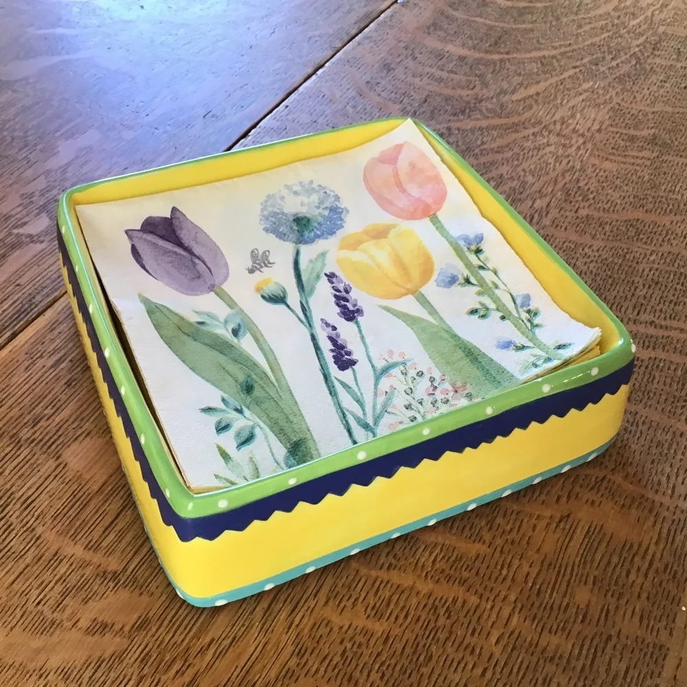 Hallmark Napkin Holder Ceramic by Artist Kimberly Hodges - Picture 8 of 13